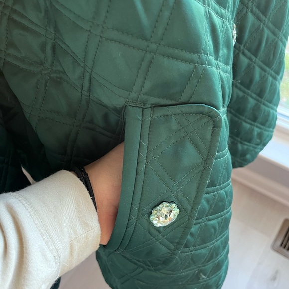 Hill House Deep Green Quilted Puffer Jacket - Picture 5 of 11